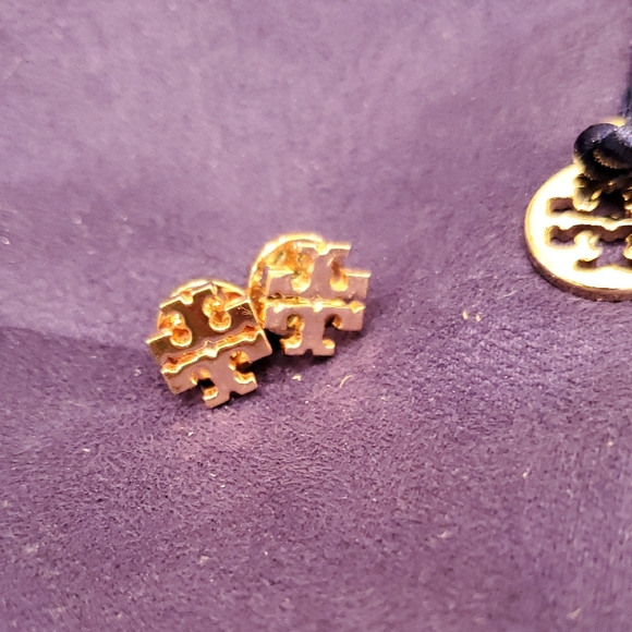 Tory Burch Rose Gold Stud Earrings - Picture 1 of 4